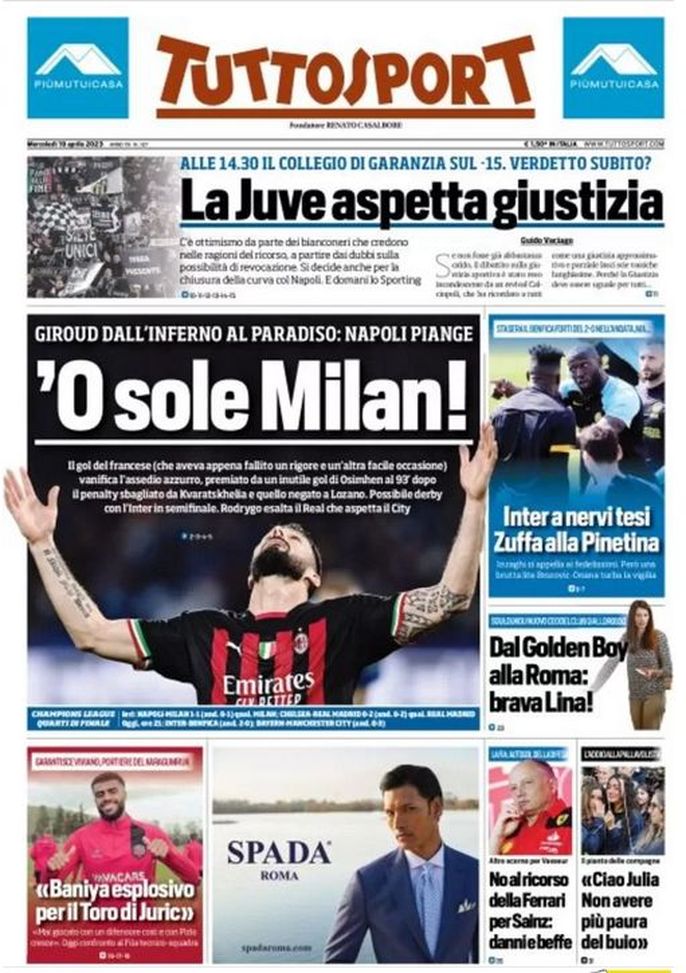 EDICOLA – Il solito Tuttosport, il battibecco Onana-Brozovic diventa “zuffa ad Appiano” EDICOLA – Il solito Tuttosport, il battibecco Onana-Brozovic diventa “zuffa ad Appiano” - immagine 1