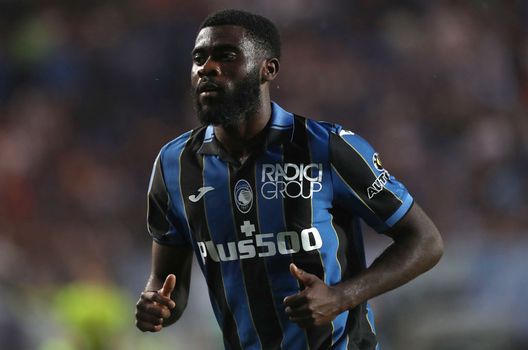 BERGAMO, ITALY - MAY 21: Jeremie Boga of Atalanta BC looks on during the Serie A match between Atalanta BC and Empoli FC at Gewiss Stadium on May 21, 2022 in Bergamo, Italy. (Photo by Marco Luzzani/Getty Images) Amrabat, Boga