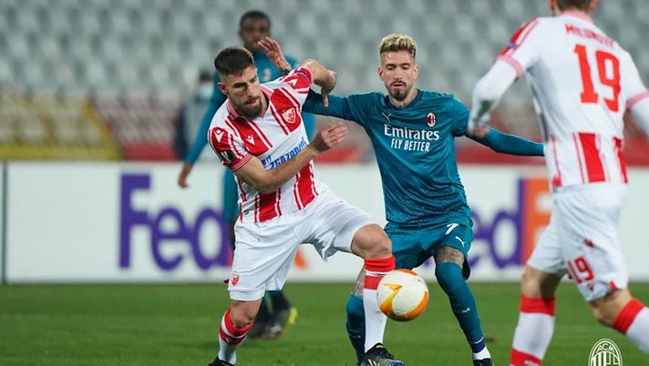 Samu Castillejo (centrocampista AC Milan), qui durante Stella Rossa-Milan (Europa League 2020-2021) | News (acmilan.com) 