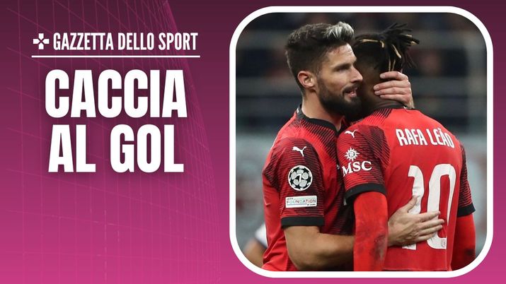 Milan-Sassuolo Serie A 2023-2024 Giroud Leao