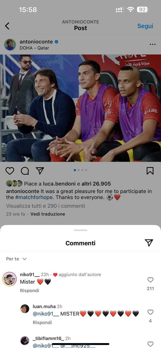 Milan, arriva Conte? Ecco l’indizio social che fa sognare i tifosi …- immagine 2