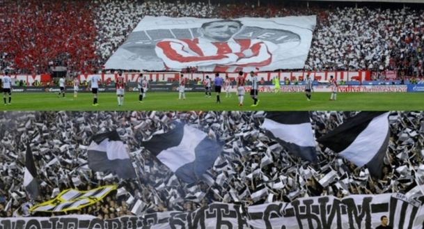 I tifosi di Partizan e Stella Rossa I tifosi di Partizan e Stella Rossa