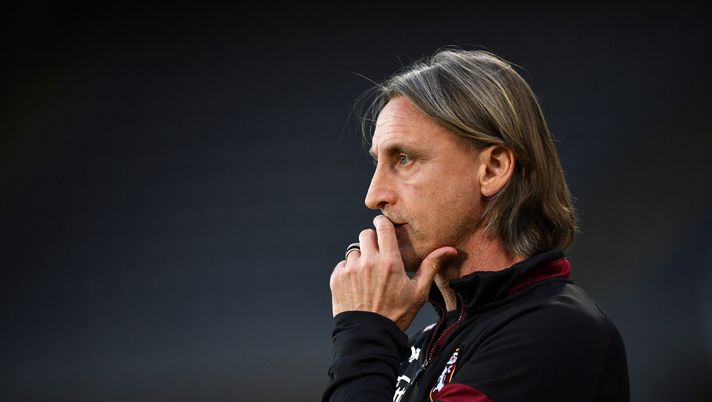 TURIN, ITALY - MAY 03: Davide Nicola, Head Coach of Torino FC looks on prior to the Serie A match between Torino FC and Parma Calcio at Stadio Olimpico di Torino on May 03, 2021 in Turin, Italy. Sporting stadiums around Italy remain under strict restrictions due to the Coronavirus Pandemic as Government social distancing laws prohibit fans inside venues resulting in games being played behind closed doors. (Photo by Valerio Pennicino/Getty Images) TURIN, ITALY - MAY 03: Davide Nicola, Head Coach of Torino FC looks on prior to the Serie A match between Torino FC and Parma Calcio at Stadio Olimpico di Torino on May 03, 2021 in Turin, Italy. Sporting stadiums around Italy remain under strict restrictions due to the Coronavirus Pandemic as Government social distancing laws prohibit fans inside venues resulting in games being played behind closed doors. (Photo by Valerio Pennicino/Getty Images)