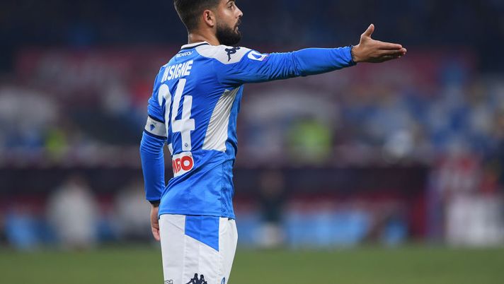 NAPLES, ITALY - JANUARY 26: Lorenzo Insigne of SSC Napoli gestures during the Serie A match between SSC Napoli and  Juventus at Stadio San Paolo on January 26, 2020 in Naples, Italy. (Photo by Francesco Pecoraro/Getty Images) 