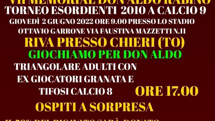 Memorial Don Aldo Rabino, alla 7^ edizione presenti anche degli ex granata - immagine 1