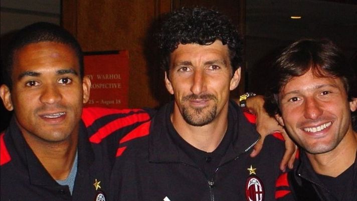 Serginho, Hubner e Leaonardo nella tournée americana nel 2002 (credits: Instagram Dario Hubner) 