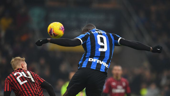 MILAN, ITALY - FEBRUARY 09: Romelu Menama Lukaku Bolingoli of FC Internazionale scores the fourth goal during the Serie A match between FC Internazionale and AC Milan at Stadio Giuseppe Meazza on February 9, 2020 in Milan, Italy. (Photo by Claudio Villa - Inter/Inter via Getty Images) MILAN, ITALY - FEBRUARY 09: Romelu Menama Lukaku Bolingoli of FC Internazionale scores the fourth goal during the Serie A match between FC Internazionale and AC Milan at Stadio Giuseppe Meazza on February 9, 2020 in Milan, Italy. (Photo by Claudio Villa - Inter/Inter via Getty Images)