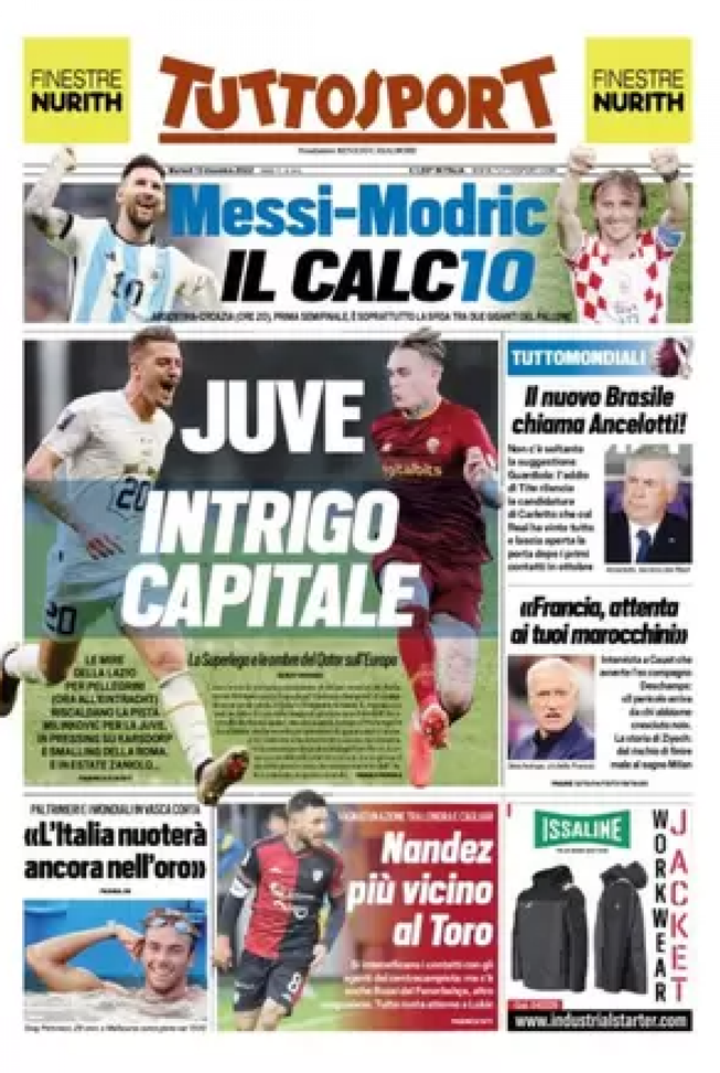 Tuttosport martedì 13/12/2022 Tuttosport martedì 13/12/2022