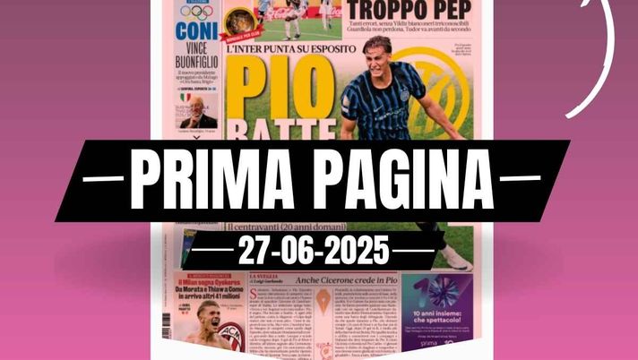 Prima pagina Gazzetta dello Sport: il Milan sogna Gyokeres. Dal Como ...