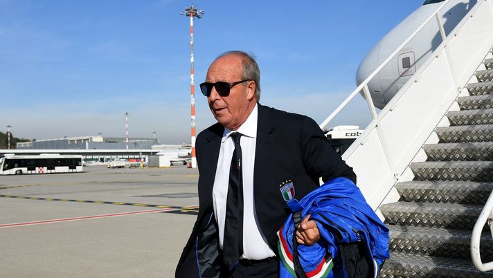 MILAN, ITALY - NOVEMBER 11:  Head coach Italy Gian Piero Ventura arrives at Malpensa airport on November 11, 2017 in Milan, Italy.  (Photo by Claudio Villa/Getty Images)