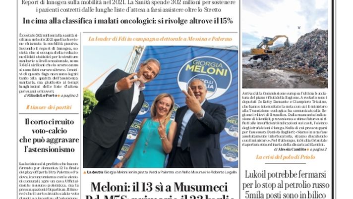 Prima Pagina, La Repubblica-Palermo: “Esodo rosa, direzione Padova. Gemellaggio…”  Prima Pagina, La Repubblica-Palermo: “Esodo rosa, direzione Padova. Gemellaggio…” - immagine 1
