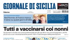 Prima Pagina, Giornale di Sicilia: “Tutti a vaccinarsi coi nonni. Colpo del Palermo, la corsa continua”