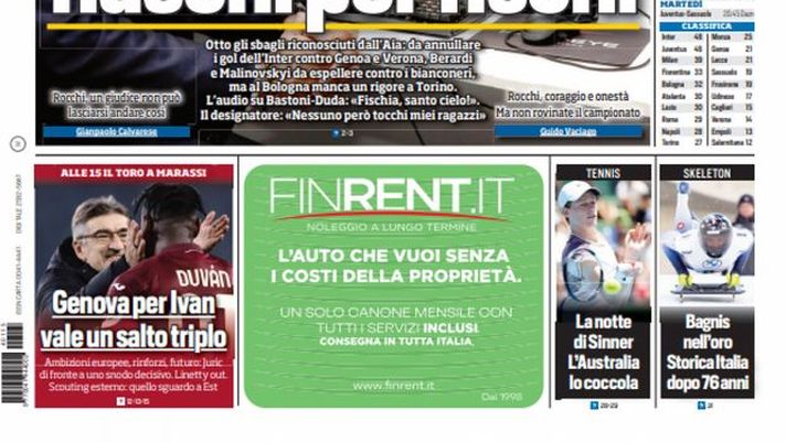 EDICOLA TS – Inter, stress sorpasso. Stasera il Monza, Carboni torna nerazzurro? - immagine 1