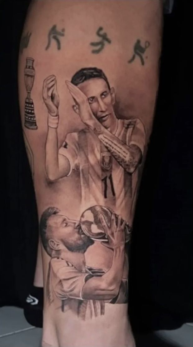 André Messias…è lui il brasiliano che si è tatuato Messi e Di Maria sulla gamba destra!- immagine 2