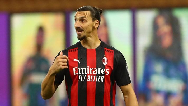 Zlatan Ibrahimovic (attaccante AC Milan): lo svedese autore di due gol nel derby di Milano contro l'Inter (Getty Images) 