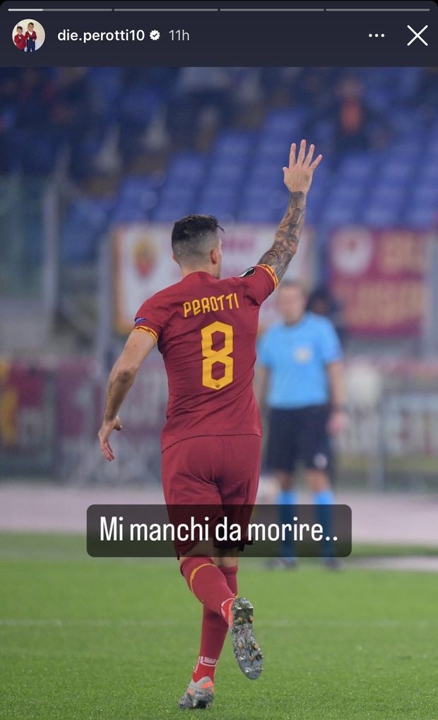 Perotti, mal d’amore: “Roma, mi manchi da morire. Senza calcio non sono felice”- immagine 2