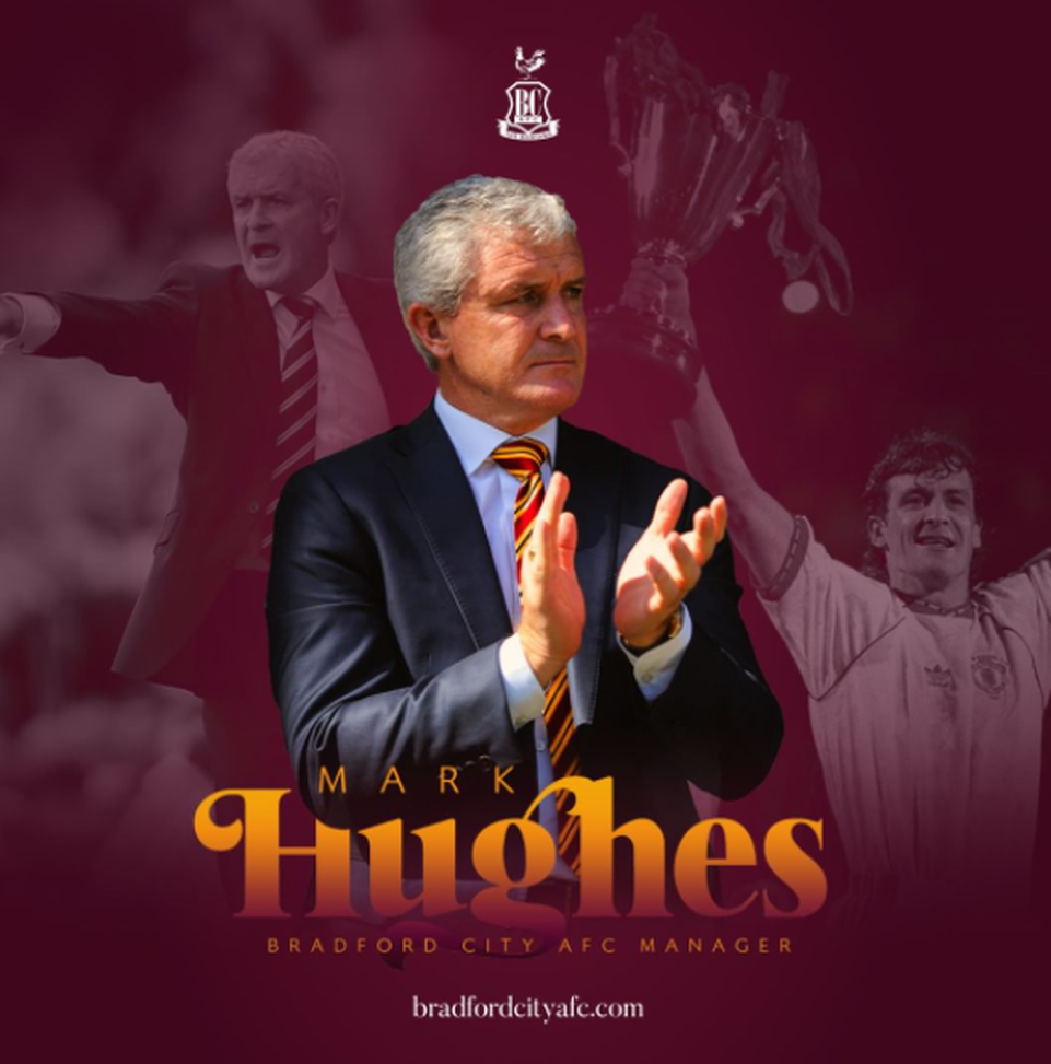 Non allenava da più di tre anni: Mark Hughes guiderà il Bradford in League Two- immagine 2