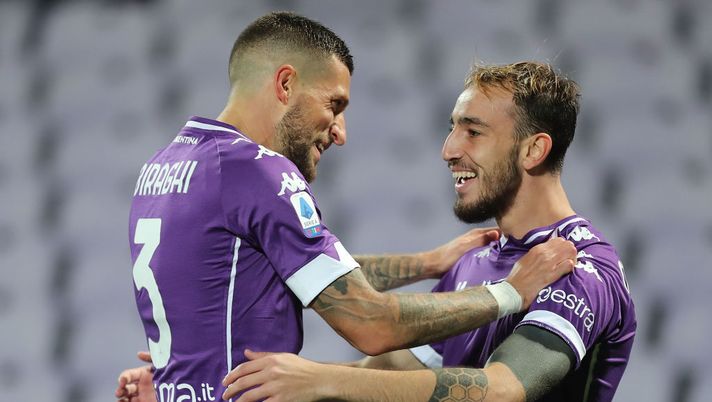 FLORENCE, ITALY - OCTOBER 25: Gaetano Castrovilli of ACF Fiorentina celebrates after scoring a goal during the Serie A match between ACF Fiorentina and Udinese Calcio at Stadio Artemio Franchi on October 25, 2020 in Florence, Italy.  (Photo by Gabriele Maltinti/Getty Images) 