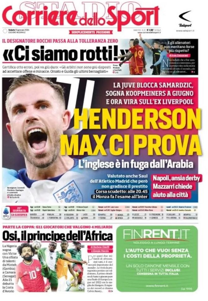 EDICOLA / CdS: Lotta scudetto, il Monza fa l’esame all’Inter. Juve blocca Samardzic - immagine 1