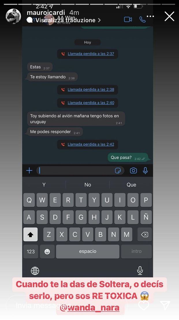 Icardi pubblica le chat con Wanda e poi cancella tutto: “Sei tossica! Non devo darti…”- immagine 3