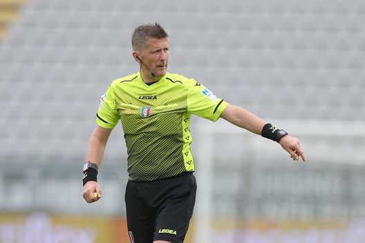 LA SPEZIA, ITALY - MAY 15: Daniele Orsato referee during the Serie A match between Spezia Calcio and Torino FC at Stadio Alberto Picco on May 15, 2021 in La Spezia, Italy. (Photo by Gabriele Maltinti/Getty Images) LA SPEZIA, ITALY - MAY 15: Daniele Orsato referee during the Serie A match between Spezia Calcio and Torino FC at Stadio Alberto Picco on May 15, 2021 in La Spezia, Italy. (Photo by Gabriele Maltinti/Getty Images)