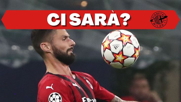 Olivier Giroud (attaccante AC Milan) rischia di saltare Atalanta-Milan di domenica | News (Getty Images) 