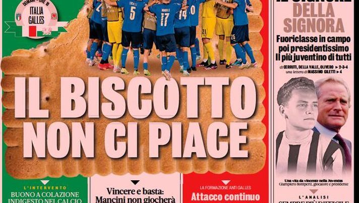 Prima Pagina, La Gazzetta dello Sport: “Il biscotto non ci piace. Vincere e basta” 