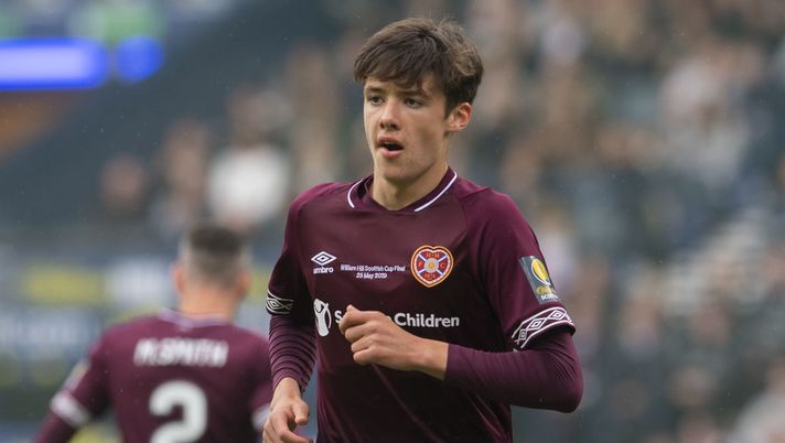 Aaron Hickey, terzino sinistro degli Heart of Midlothian (credits: heartsfc.co.uk) 