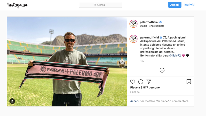 Ilicic torna al ‘Barbera’: visita al museo rosanero per l’ex stella del Palermo Ilicic torna al ‘Barbera’: visita al museo rosanero per l’ex stella del Palermo