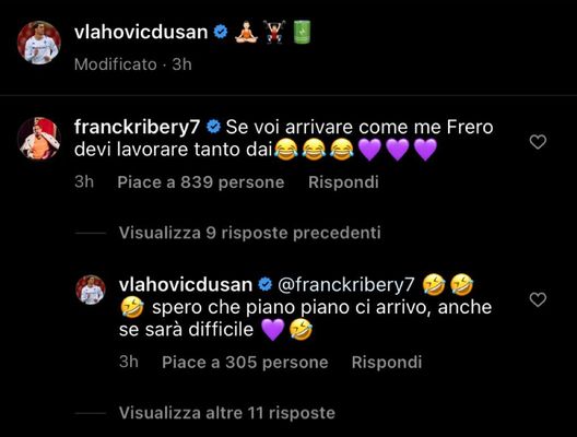 Vlahovic Che Feeling Con Ribery Il Simpatico Siparietto Social Tra I