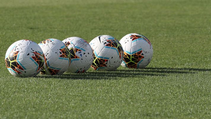 FERRARA, ITALY - JULY 26: General view of balls prior the Serie A match between SPAL and Torino FC at Stadio Paolo Mazza on July 26, 2020 in Ferrara, Italy.  (Photo by Gabriele Maltinti/Getty Images)