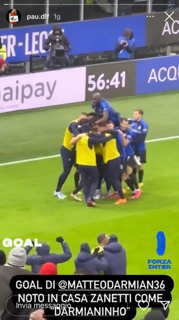 Il gol di Darmian fa scatenare la famiglia Zanetti, la moglie: “Ecco come lo chiamiamo a casa”- immagine 3