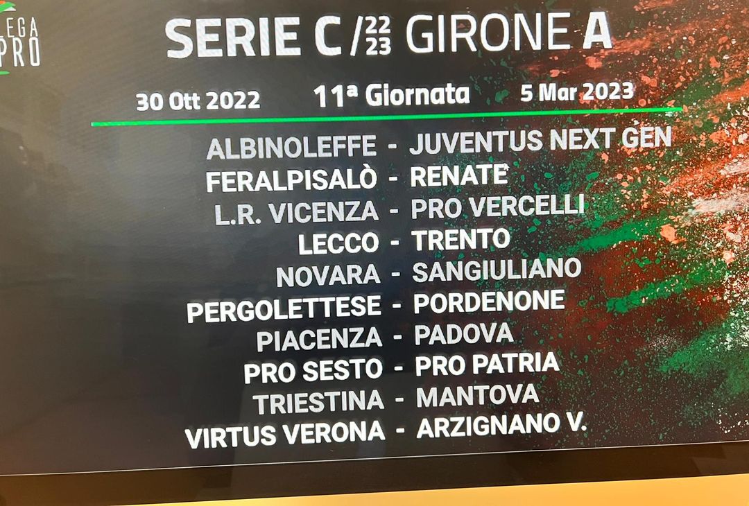 Serie C girone A, 2022/23: il calendario completo - immagine 11