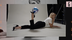 VIDEO Diletta Leotta, palla incollata al tacco: la regina di DAZN posa per Sportweek