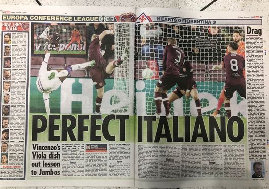 FOTO – “Perfect Italiano”, “Italian Inferno”. La Scozia applaude la Fiorentina- immagine 3