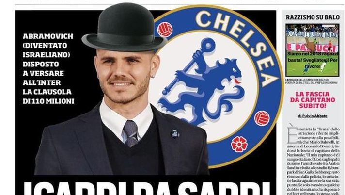 Prima Pagina, Corriere dello Sport: “Icardi da Sarri. Higuaout, Gonzalo verso la cessione. Gigi va a Parigi. Ancelotti ct del Napoli…” Prima Pagina, Corriere dello Sport: “Icardi da Sarri. Higuaout, Gonzalo verso la cessione. Gigi va a Parigi. Ancelotti ct del Napoli…”