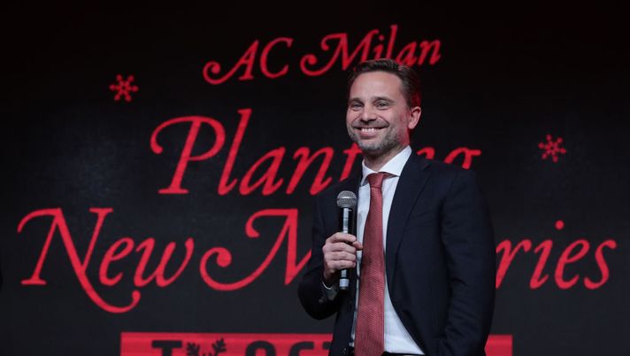 MILAN, ITALY - DECEMBER 19: AC Milan CEO Giorgio Furlani holds a speech during AC Milan Xmas Dinner on December 19, 2023 in Milan, Italy. (Photo by AC Milan/AC Milan via Getty Images) Milan, Furlani: “Orgogliosi di essere stati scelti dall’Australia insieme alla Roma” - immagine 1