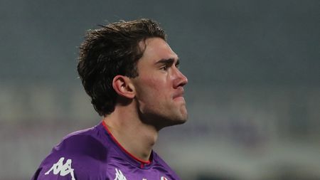GERMOGLI PH: 17 GENNAIO 2022 FIRENZE STADIO ARTEMIO FRANCHI CAMPIONATO SERIE A TIM 2021/2022 FIORENTINA VS GENOA NELLA FOTO ESULTANZA GOL VLAHOVIC