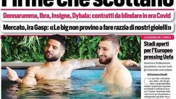 Prima Pagina, Corriere dello Sport: “Firme che scottano. Stadi aperti per gli Europei, pressing dell’Uefa. Lega, no a Sky, nuovo bando per tre partite”