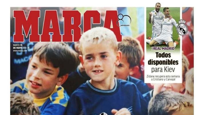 Prima Pagina, Marca: &#8220;Finale Europa League: il principino gioca in casa. Real Madrid: tutti disponibili per Kiev&#8230;&#8221; 