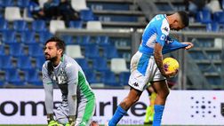 LIVEBLOG – Sassuolo-Napoli, l’ironia social: Allan bomber alla Pandev, scoppio Elmas