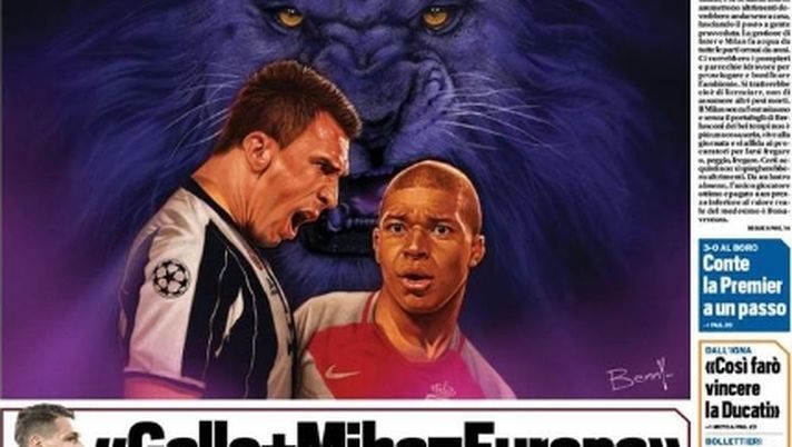 Prima Pagina, Tuttosport: “Juventus-Monaco, ruggito finale. Milan e Inter, squadre a picco” 