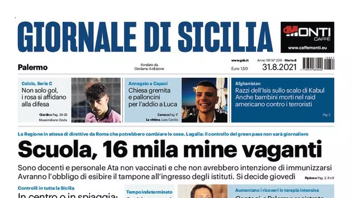 Prima Pagina, Giornale di Sicilia: “Non solo gol, i rosa si affidano alla difesa”