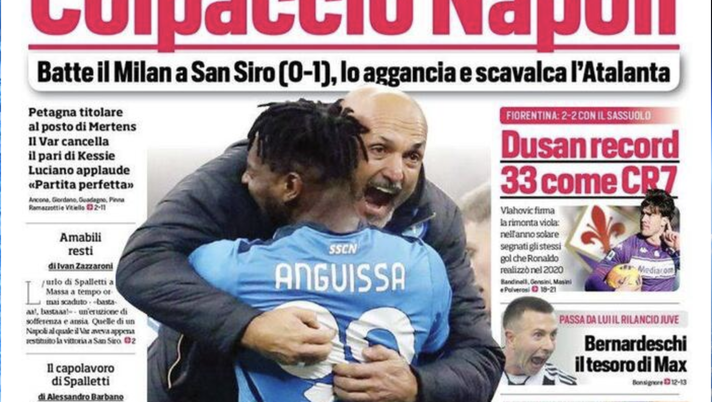 IL NAPOLI SUI MEDIA – Le prime pagine dei giornali di oggi 20 DICEMBRE - immagine 1