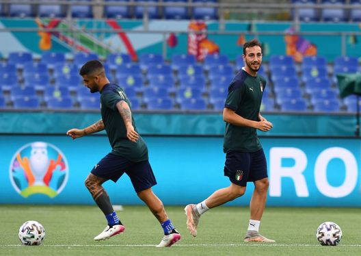  ROME, ITALY - JUNE 10: Gaetano Castrovilli of Italy in action during the media activities (training or press conference) ahead of the UEFA Euro 2020 Group A match between Italy and Turkey at Olimpico Stadium on June 10, 2021 in Rome, Italy. (Photo by Claudio Villa/Getty Images) 