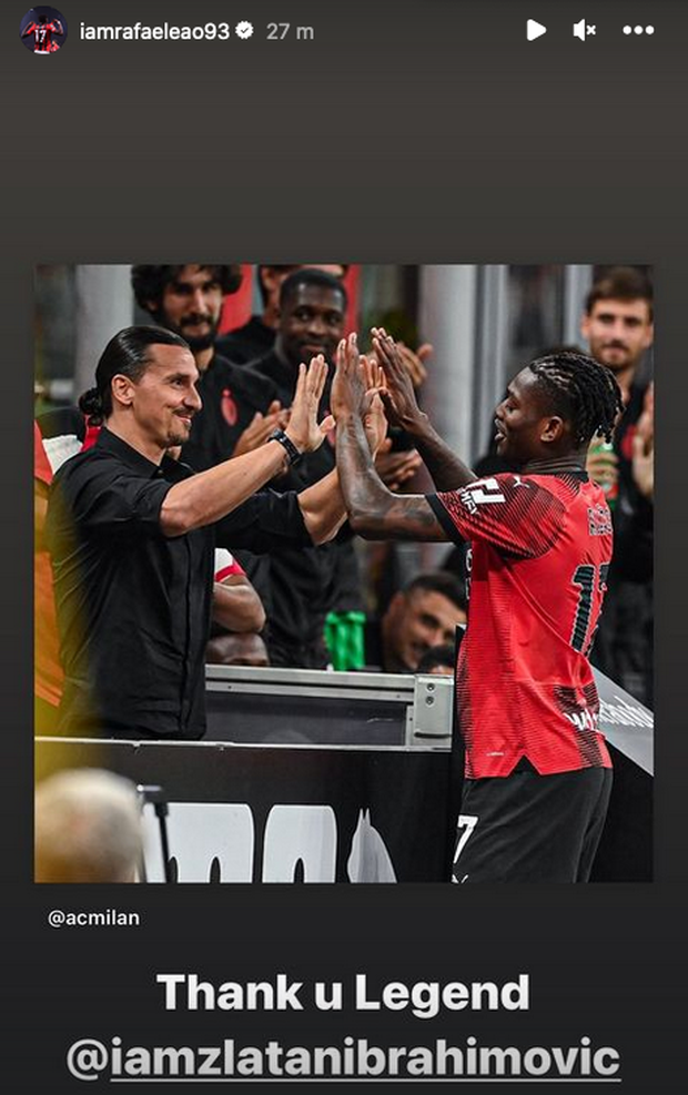 Milan, Leao si rivolge a Ibrahimovic sui social: “Grazie Leggenda”- immagine 2