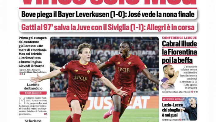 EDICOLA CDS – Vince solo Mou. Gatti salva la Juve col Siviglia - immagine 1