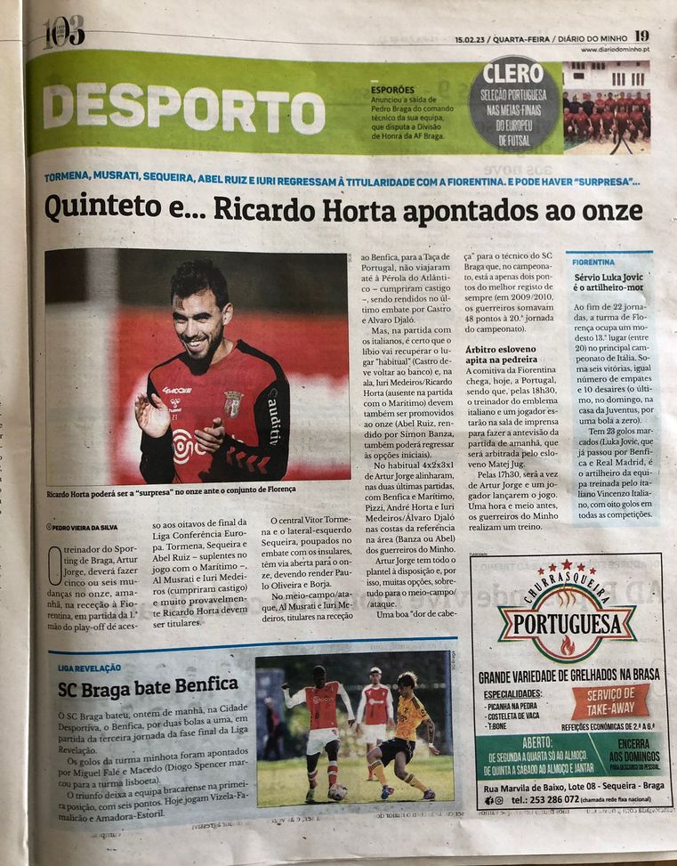 FOTO VN – Braga-Fiorentina sui giornali portoghesi- immagine 3