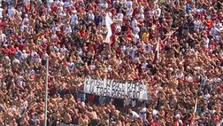 Reggina-Palermo: striscione dei tifosi calabresi in memoria di Totò Rambo