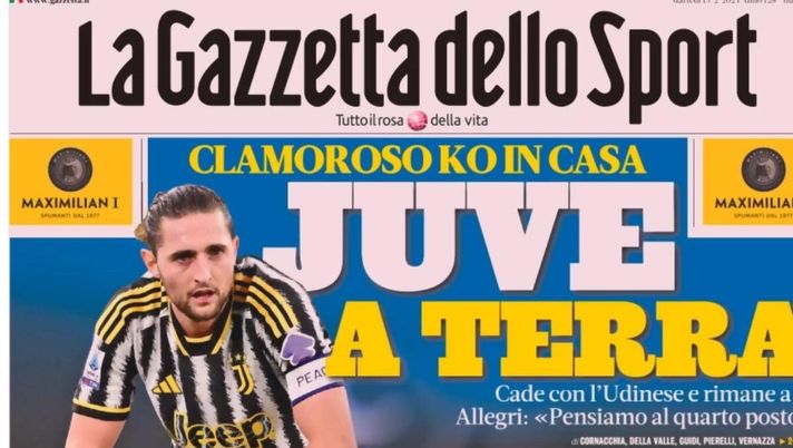 prima pagina gazzetta dello sport oggi